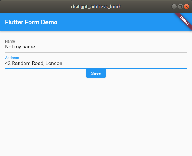 Flutter address form